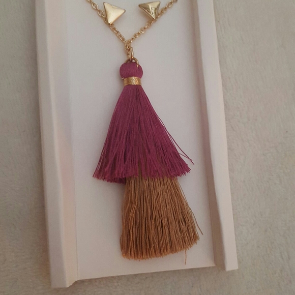 Lily Sky Tassel Necklace + Earrings - Picture 3 of 4